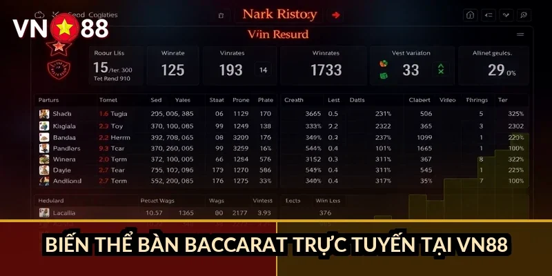Baccarat trực tuyến uy tín VN88: Luật chơi, tỷ lệ cược và bàn chia bài 2026 4 Biến thể bàn baccarat trực tuyến tại VN88